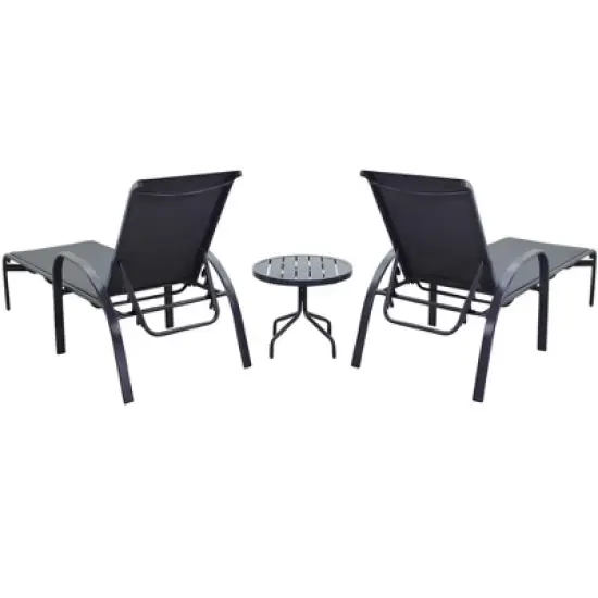 Courtyard Casual Santa Fe 3 pc Chaise Lounge Set  Includes one 20" End Table and two Chaise Loungers image {4}