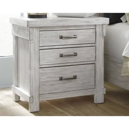 Brashland Three Drawer Nightstand White - Signature Design by Ashley image {1}