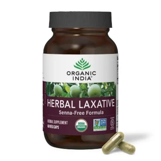 Organic India Herbal Laxative Digestive Capsules - 60ct image {3}