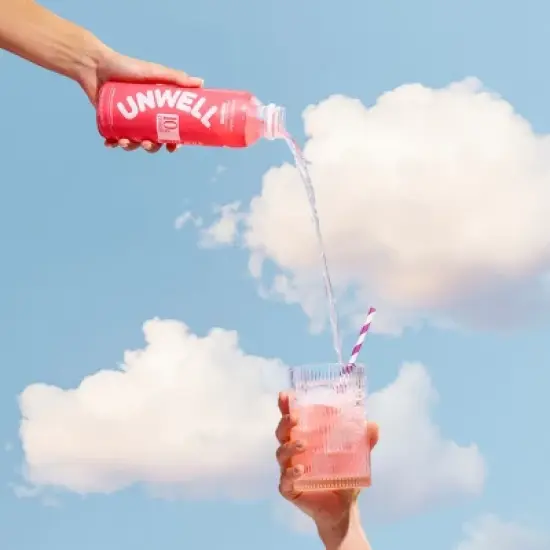 Unwell Hydration Protein Drink with Electrolytes and 10g Whey Protein Isolate Raspberry Melon - 16.9 fl oz image {3}