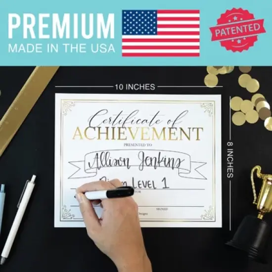 Hadley Designs Elegant Gold Award Certificates of Achievement for Students, Set of 25 image {2}
