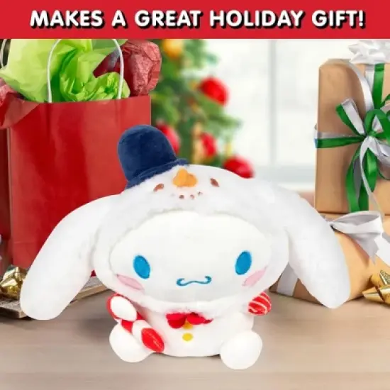 Hello Kitty and Friends 8" Cinnamoroll Snowman Plush - Officially Licensed Sanrio - Soft Stuffed Animal Toy Figure - Gift for Kids, Girls, Boys image {3}
