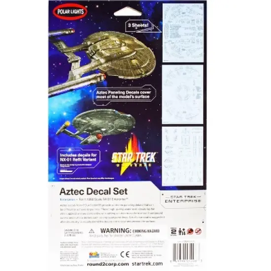 "Star Trek Universe" Aztec Decal Pack for NX-01 Enterprise Ship in 1/1000 Scale by Polar Lights image {1}