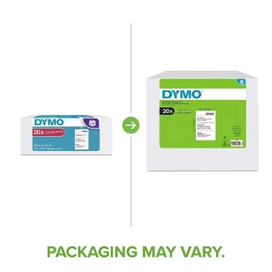Dymo Labels LabelWriter 6"Wx4"H 20 RL/PK White 2050829 image {1}