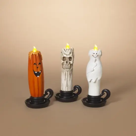Celebrations 8.15 in. Ghost, Skull, Ghost Candle Halloween Decor (Pack of 24) image {1}