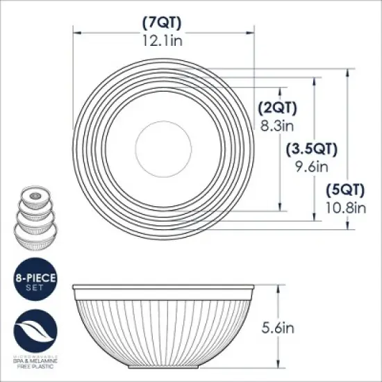 Nordic Ware 8- Piece Covered Bowl Set image {3}