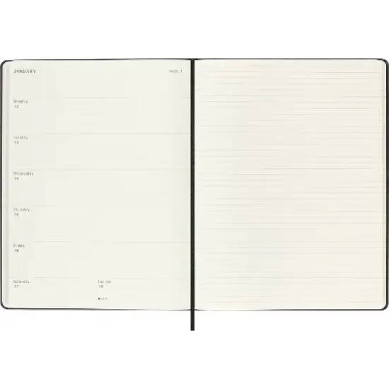 Moleskine 2025-26 18 Month Weekly Academic Planner Black image {3}