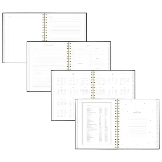 Sugar Paper Essentials 2025-2026 Hardcover Wirebound Black image {1}