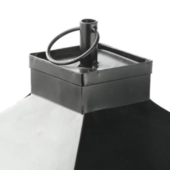 16" Black Halloween Haunted House Lantern image {4}