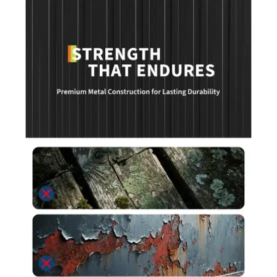 8x10 FT Outdoor Metal Storage Shed, Large Lockable Garden Tool Shed with Air Vents &  Open Shelves, Heavy-Duty Utility Tool Shed Storage House image {5}