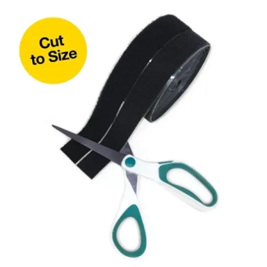 Wrap-It 15' x 1" Stick 'Em Adhesive Back Hook and Loop Roll: Cable & Cord Organizer, Cable Wrap, Black, 2-Year Warranty image {5}