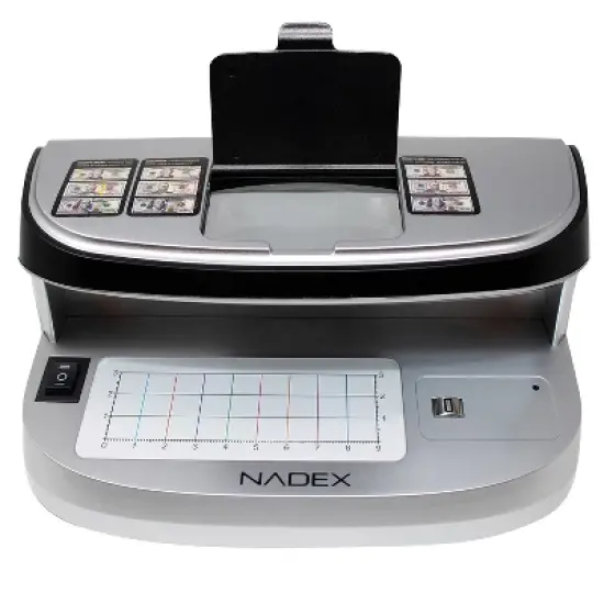 Nadex Coins&trade; V27 Desktop UV Counterfeit Detector with Micro Print Magnifier in Silver image {2}