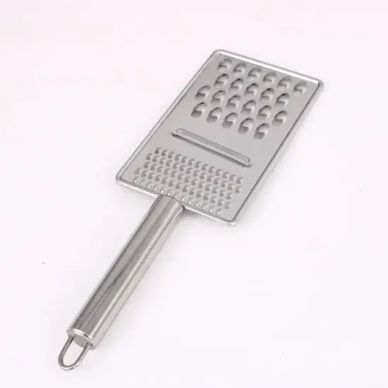 Unique Bargains Stainless Steel Non-Slip Ergonomic Design Durable Cheese Grater 10.2" x 3.3" Silver Tone 1 Pc image {2}