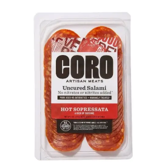 Coro Foods Uncured Hot Sopressata Salami - 3oz image {6}