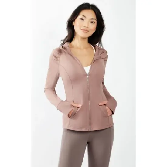 Yogalicious - Women's Slim Fit Hooded Track Jacket image {6}