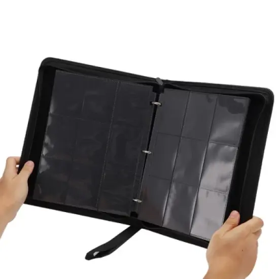Unique Bargains 9 Pockets Card Binder with 720 Sleeves Black 1 Pc image {5}