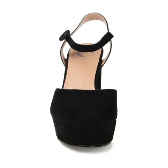 Journee Collection Womens Roslynn Almond Toe High Block Heel Pumps image {5}