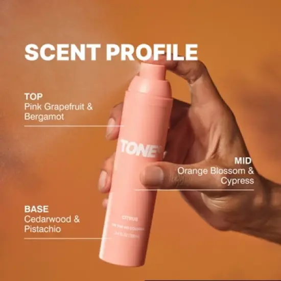 TONE by AMP On-The-Go Travel Size Cologne & Body Mist - Citrus - 100ml image {4}