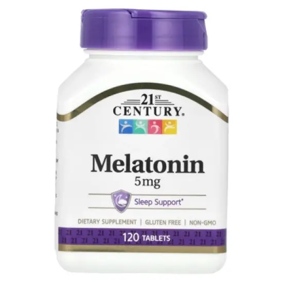 21st Century Melatonin, 5 mg, 120 Tablets image {3}