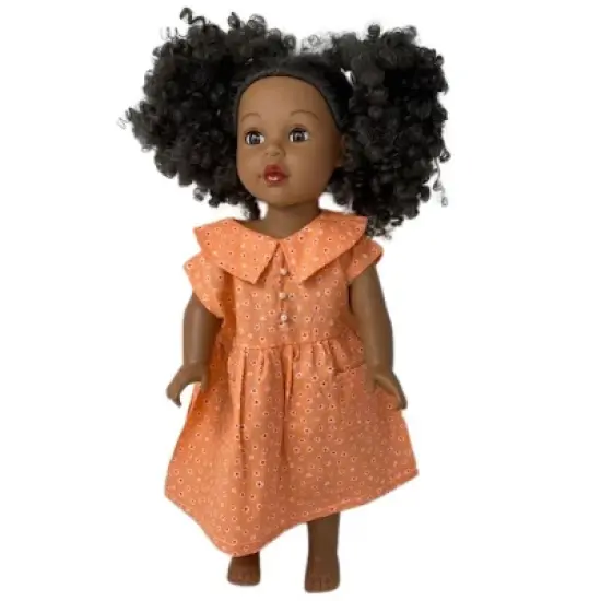 Doll Clothes Superstore Size 5 Matching Orange Long Dress For Girls Dolls image {3}