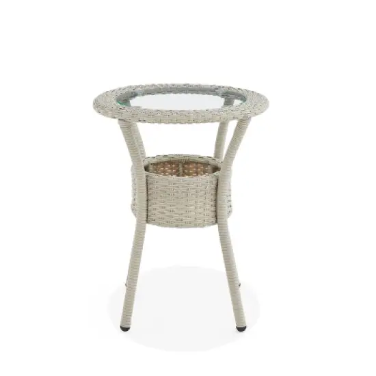 5pc All-Weather Wicker Haven Recliner and Accent Table Set - Alaterre Furniture image {8}