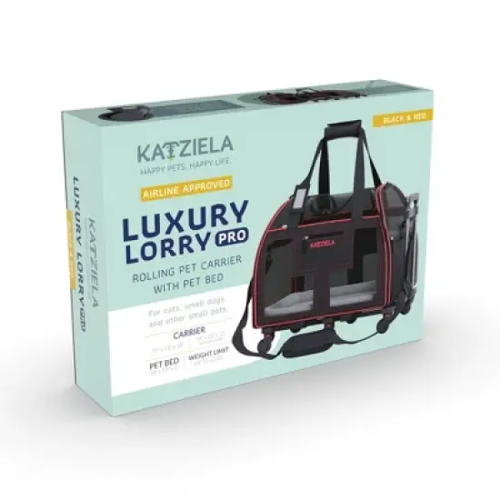 Katziela Airline Compliant Wheeled Pet Carrier With Top Loader image {8}
