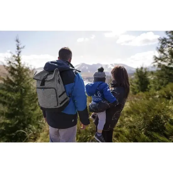 Babymoov Sancy Diaper Bag Backpack, Unisex Back Pack With Heavy Duty Roll-Top Closure, Large Insulated Compartment, Changing Pad & Accessories image {2}