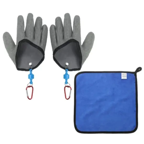 Unique Bargains Waterproof Puncture Resistant Non-Slip Easy to Clean Fishing Gloves 1 Pair image {5}