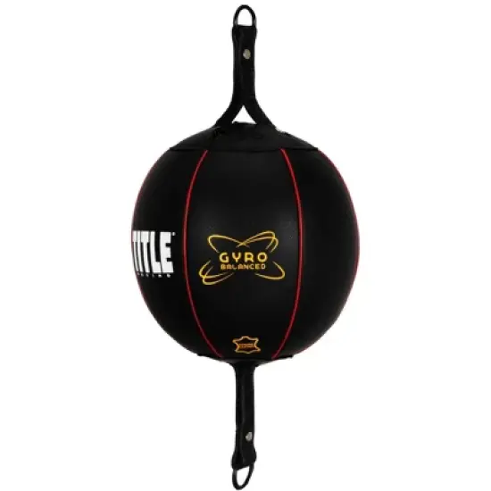 Title Boxing Gyro Balanced Leather Double End Bag - Black image {1}