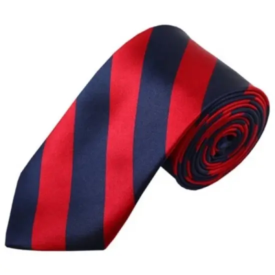 Men's 2.75 W And 58 L Inch With 0.75 Inch Stripe Width College Stripe Slim Woven Necktie image {15}