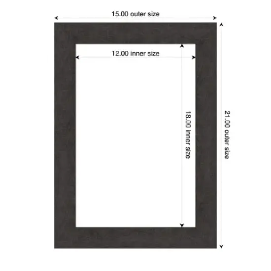 Amanti Art Rustic Plank Espresso Narrow Framed Dry Erase Magnetic Board image {4}