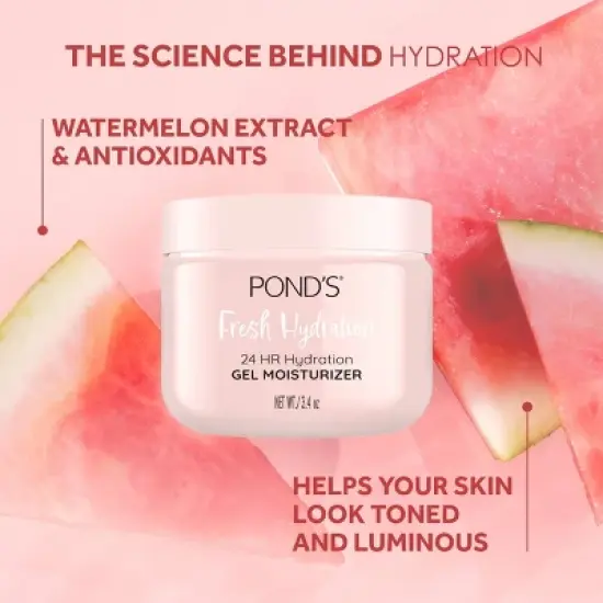 POND'S Gel Fruity HYDRA Watermelon Face Moisturizer - 3.4oz image {1}