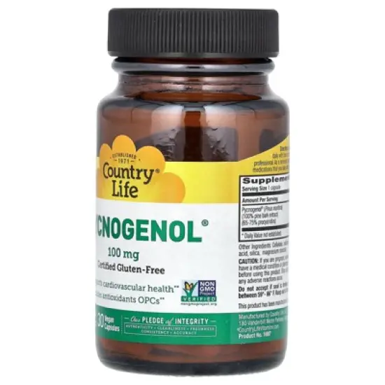 Country Life Pycnogenol, 100 mg, 30 Vegan Capsules image {2}