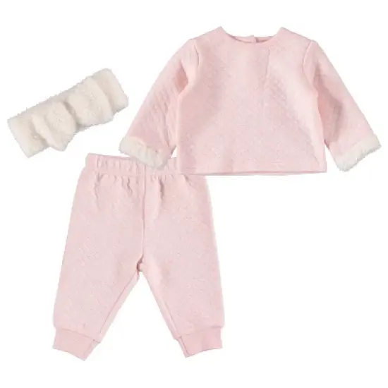 Chick Pea Baby Girl Layette Long Sleeve Newborn Onesie and Pants Jogger Set image {7}