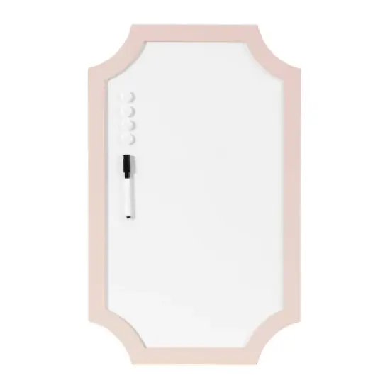 Kate & Laurel All Things Decor 15"x24" Holbrook Magnetic Dry Erase Board Pink image {4}