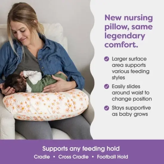 Boppy Nursing Pillow - Soft Pink Daisies image {9}