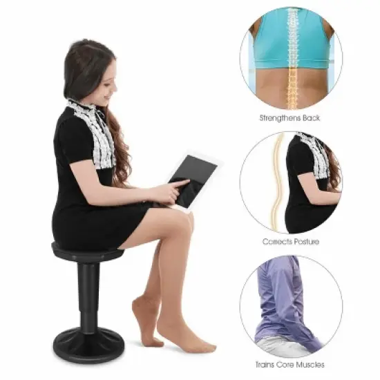 Costway Wobble Chair Height Adjustable Active Learning Stool Sitting Home Office image {4}