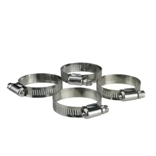 Northlight 2.75" Stainless Steel Adjustable Swimming Pool Hose Clamps - Set of 4 image {2}