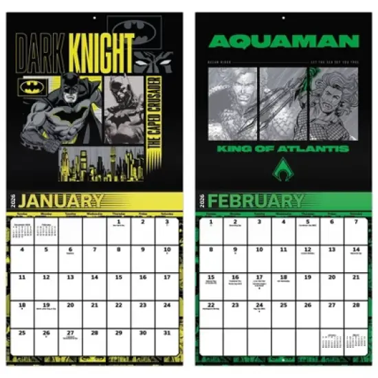 Trends International 2026 The Justice League Classic 12"x12" Wall Calendar image {5}