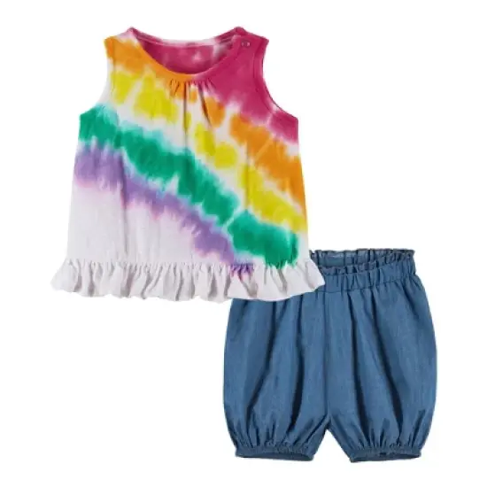 Andy & Evan  Infant Girls Rainbow Short Set image {5}