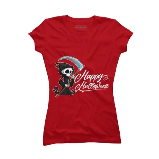 Junior's Design By Humans HAPPY HALLOWEEN - Special Edition By wedenote T-Shirt image {6}