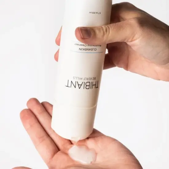 CleanSkin Brightening Gel Cleanser with Hyaluronic Acid, Moisturizer & Exfoliating Face Wash, Removes Dirt, Oil & Makeup Paraben Free, Thibiant, 6.7oz image {1}