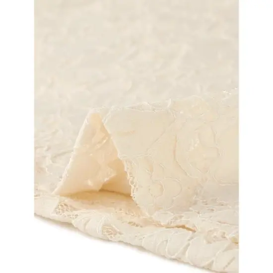 Allegra K Women's Floral Embroidery Sheer Long Sleeves Lace Blouse image {5}