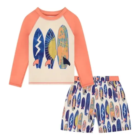 Andy & Evan  Toddler BOYS 2-PIECE RASHGUARD  SWIM SET image {8}