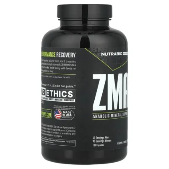 NutraBio ZMA&reg;, 180 Capsules image {3}