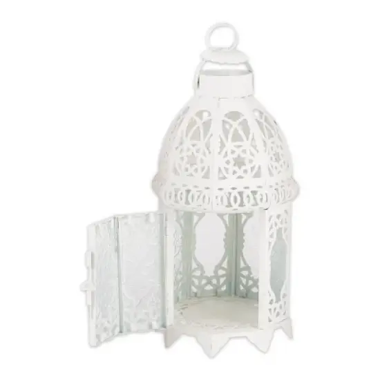 12" Iron Lattice Outdoor Lantern - Zingz & Thingz image {2}