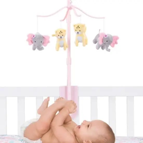 Bedtime Originals Musical Baby Crib - Rainbow Jungle Animal image {1}