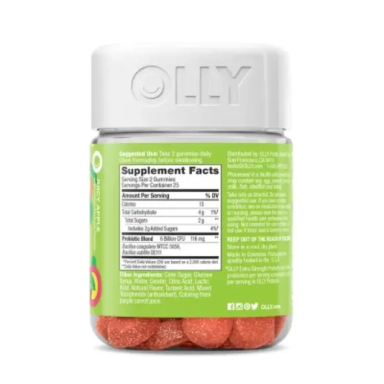 OLLY Extra Strength Probiotic Gummies for Immune and Digestive Support - 50ct image {2}