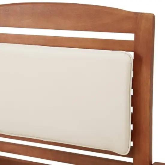 Lyndon 4pc Eucalyptus Wood Outdoor Conversation Set with Bench, Chairs & Table - Alaterre Furniture image {12}