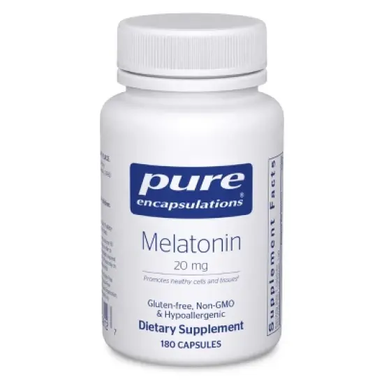 Pure Encapsulations Melatonin 20 mg - Not Intended for Sleep Support - Immune System - 99.5% Purity Melatonin - Gluten Free & Non-GMO image {9}